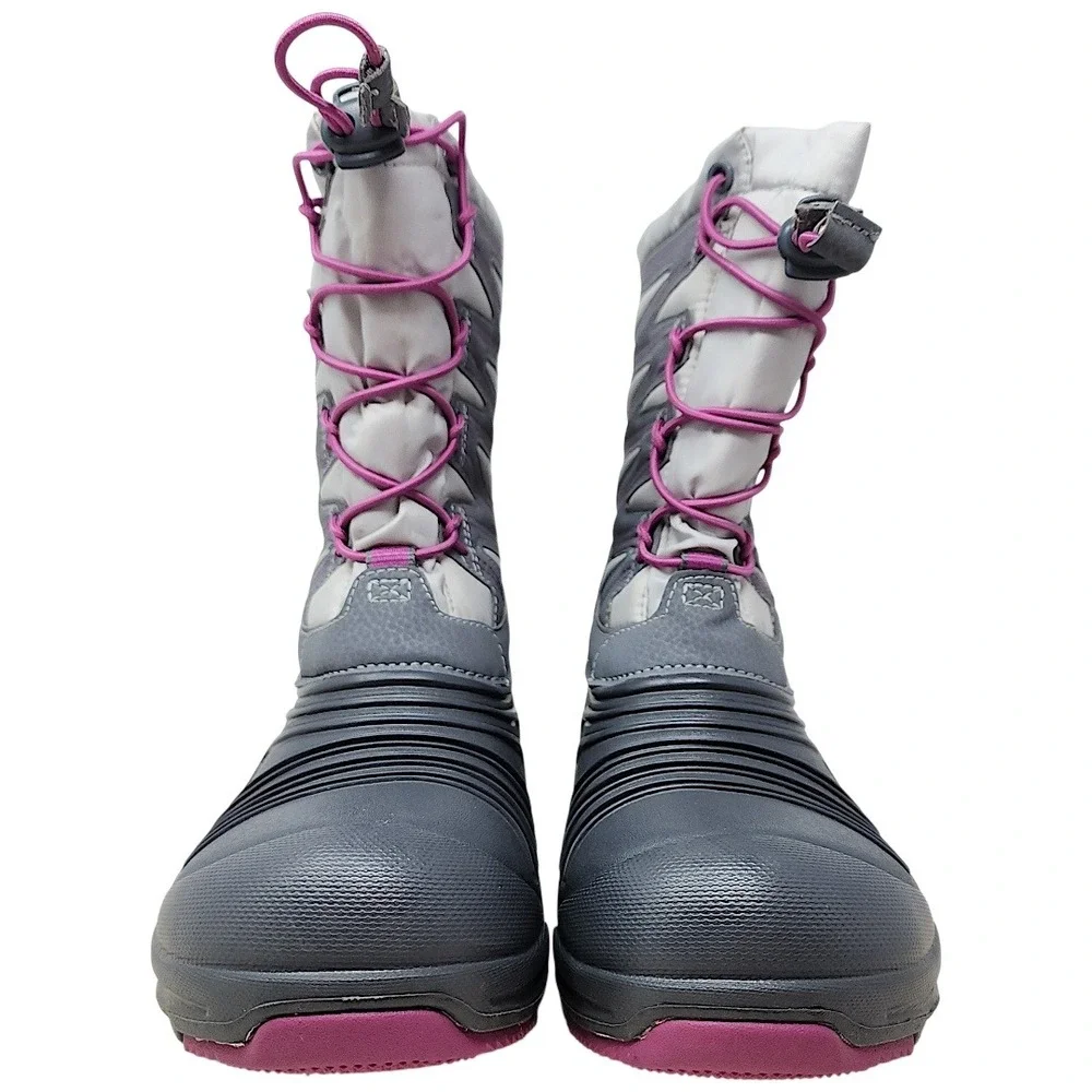Merrell Snow Boots 5M Kids 6.5 Wom Snow Quest Lite 3 Grey Purple Waterproof 400g